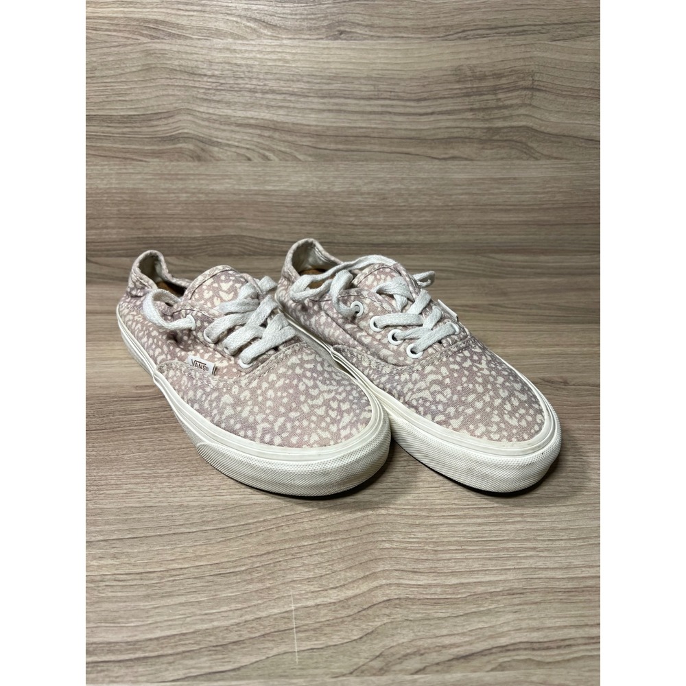 Vans Authentic SF Salt Wash Leopard Mauve Hemp Sneakers Womens 5.5 Mens 4.0‎